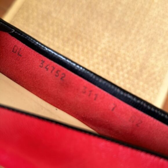 Authentic Red Leather Ballet Flats By Salvatore Ferragamo - Picture 8 of 8